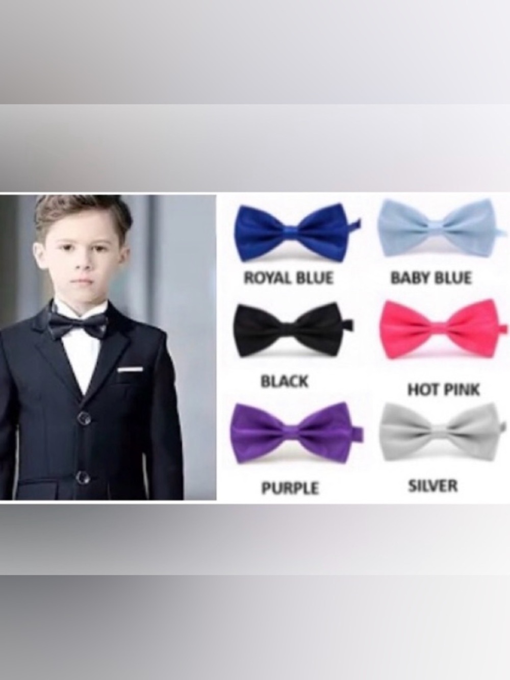 NEW Lot of 4x Satin Clip Bow-Ties - Adjustable - Multiple Colors Available!